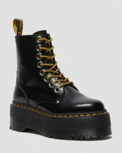 Dr. Martens Boots|New And Featured*Jadon Max Boot Women's Platforms in Black Buttero BLACK BUTTERO — Buttero