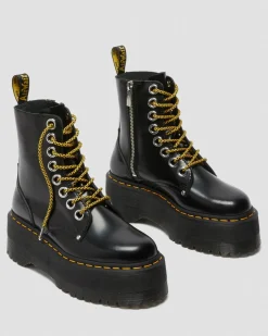 Dr. Martens Boots|New And Featured*Jadon Max Boot Women's Platforms in Black Buttero BLACK BUTTERO — Buttero