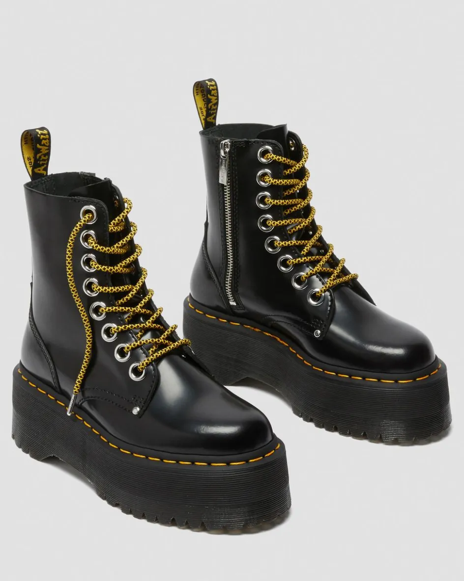 Dr. Martens Boots|New And Featured*Jadon Max Boot Women's Platforms in Black Buttero BLACK BUTTERO — Buttero