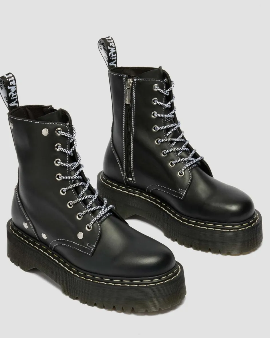Dr. Martens New And Featured|Boots*Jadon Monochrome Sendal Leather Platform Boots in Black Black — Sendal