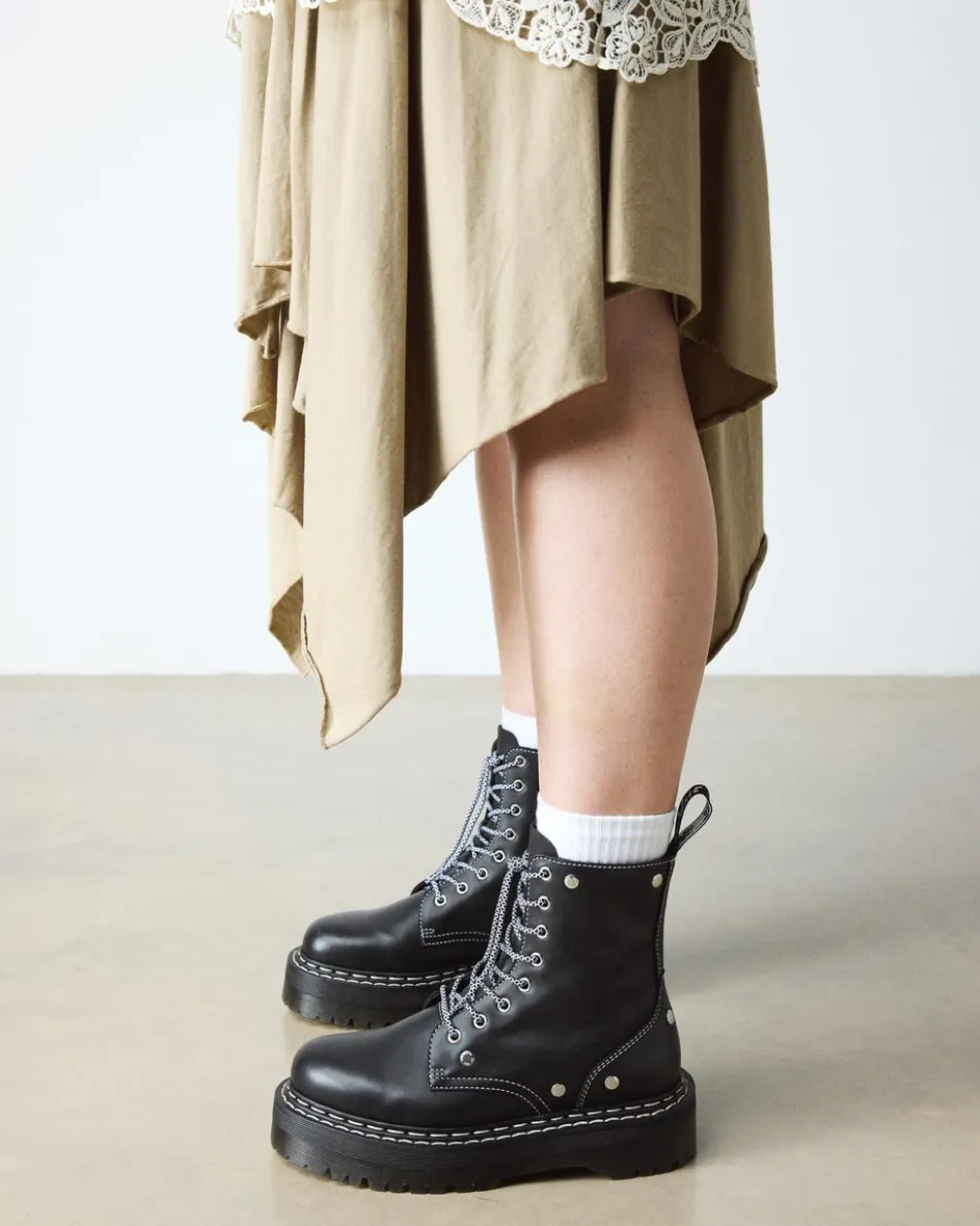Dr. Martens New And Featured|Boots*Jadon Monochrome Sendal Leather Platform Boots in Black Black — Sendal