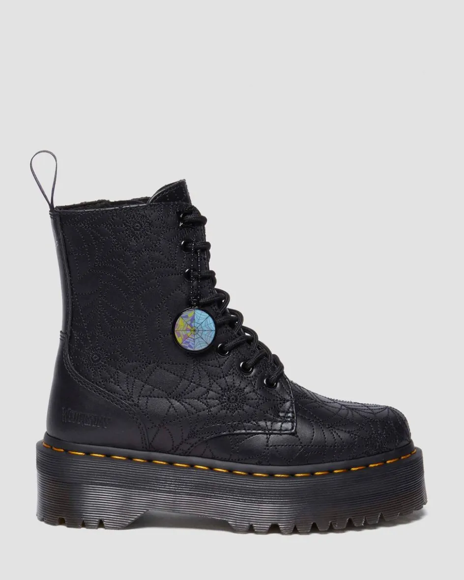Dr. Martens Boots|Collaborations*Jadon Wednesday Platform Boots in Black Black — Nappa Lux
