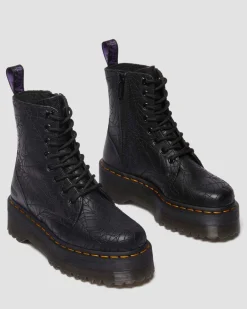 Dr. Martens Boots|Collaborations*Jadon Wednesday Platform Boots in Black Black — Nappa Lux
