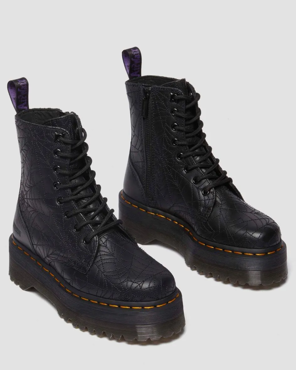 Dr. Martens Boots|Collaborations*Jadon Wednesday Platform Boots in Black Black — Nappa Lux