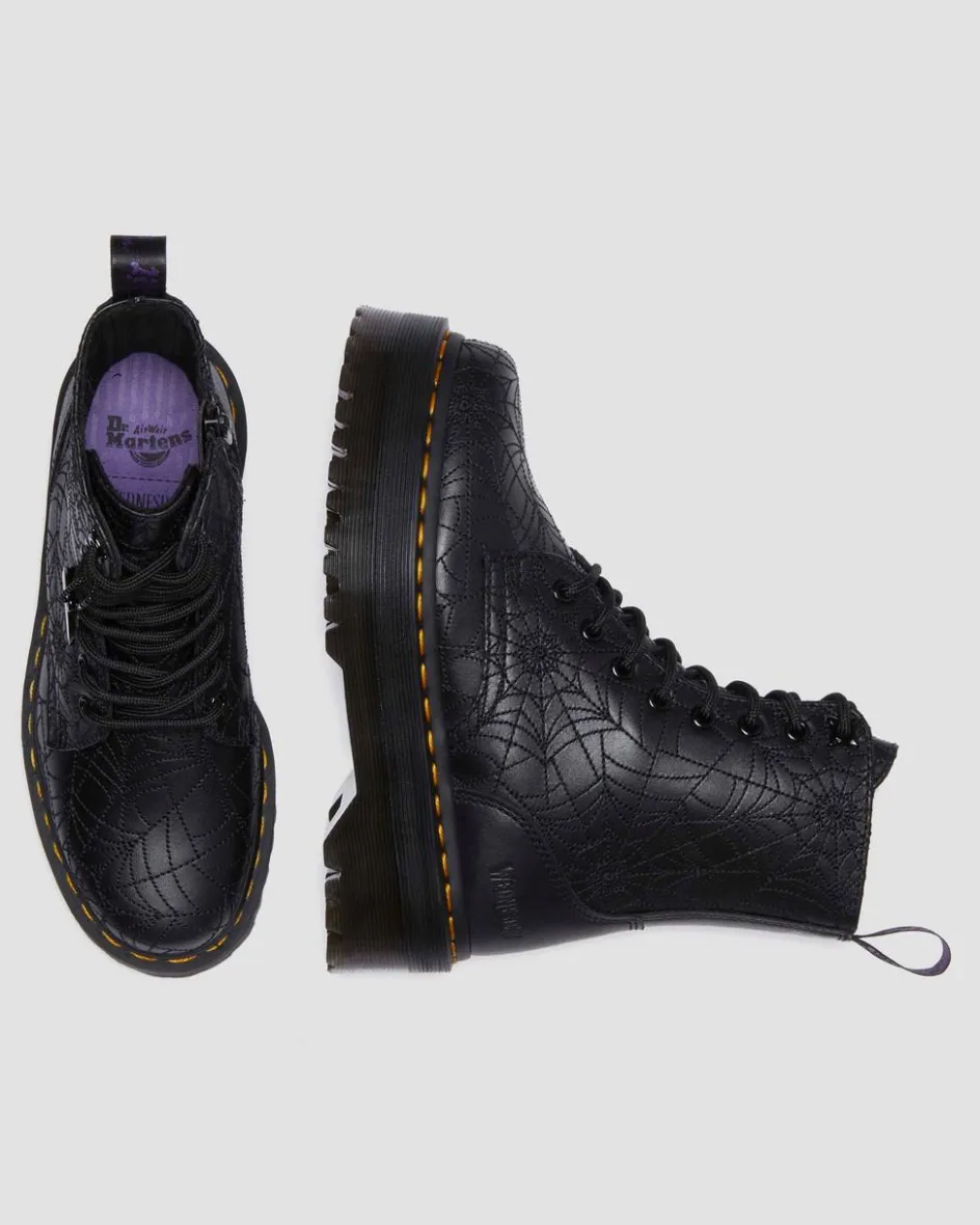 Dr. Martens Boots|Collaborations*Jadon Wednesday Platform Boots in Black Black — Nappa Lux