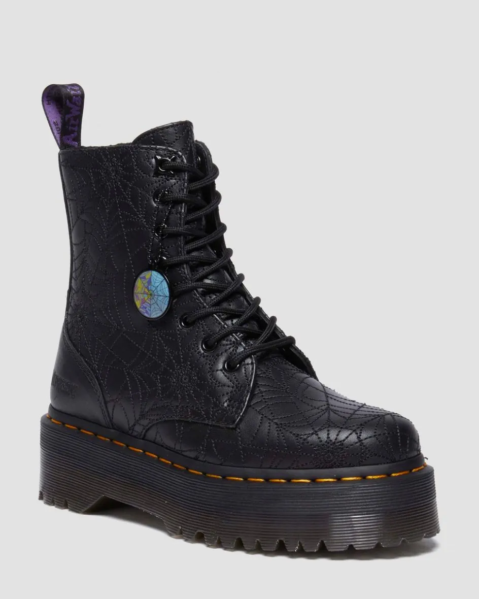 Dr. Martens Boots|Collaborations*Jadon Wednesday Platform Boots in Black Black — Nappa Lux