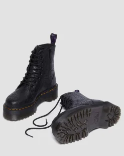 Dr. Martens Boots|Collaborations*Jadon Wednesday Platform Boots in Black Black — Nappa Lux