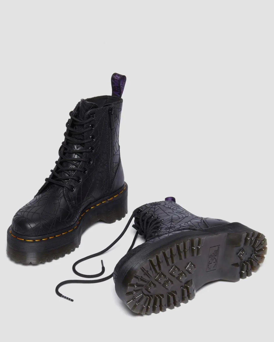 Dr. Martens Boots|Collaborations*Jadon Wednesday Platform Boots in Black Black — Nappa Lux