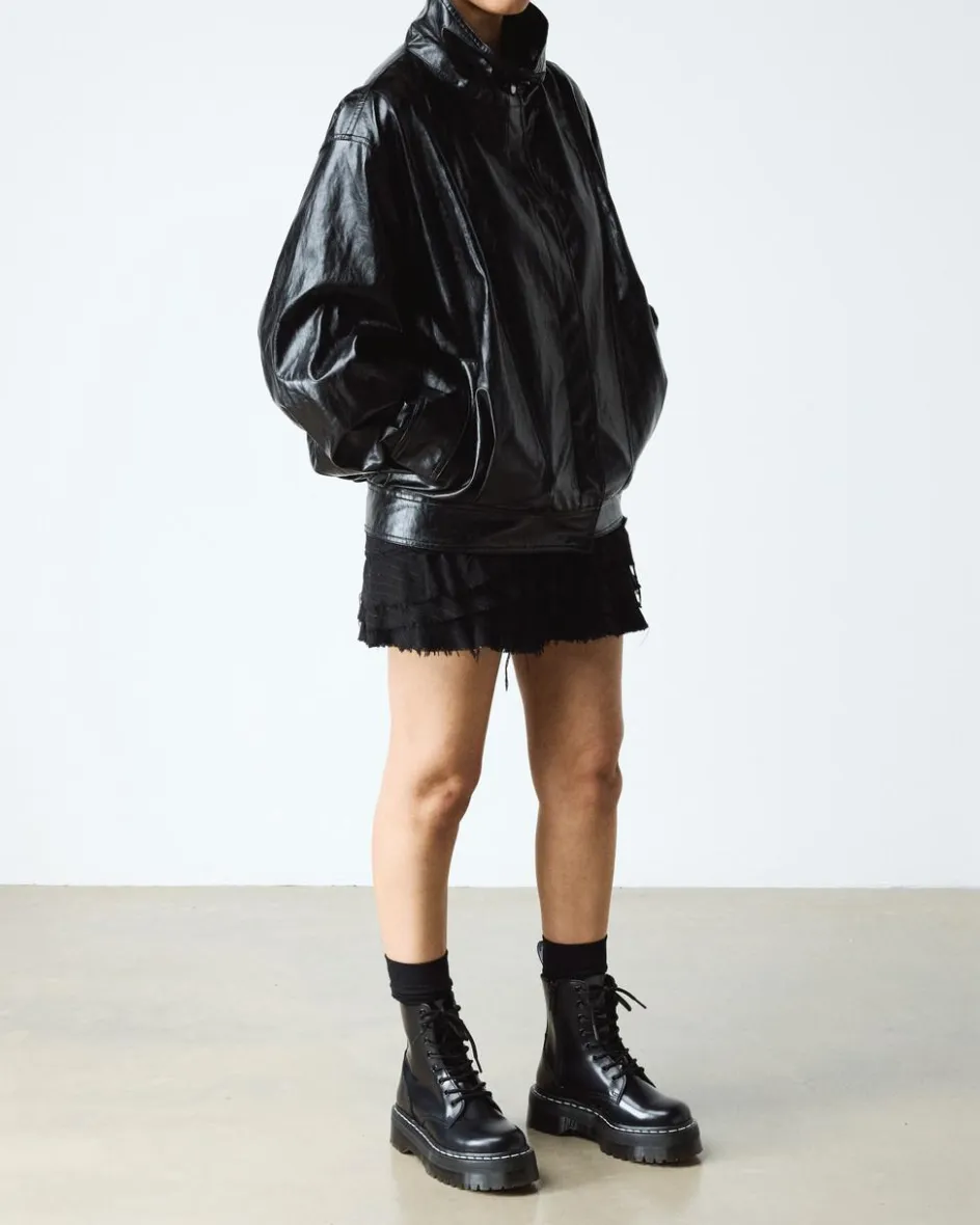 Dr. Martens Boots*Jadon White Stitch Polished Smooth