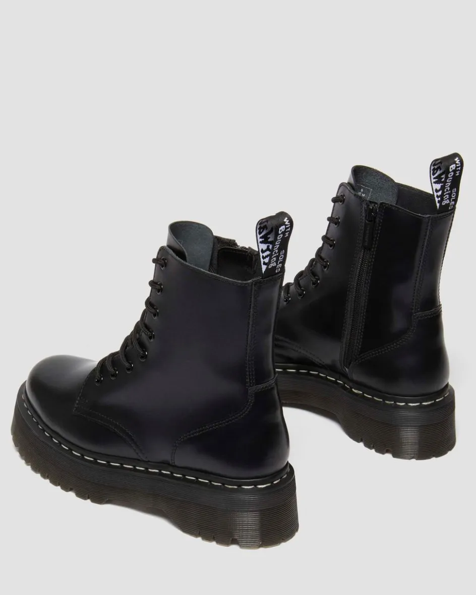 Dr. Martens Boots*Jadon White Stitch Polished Smooth