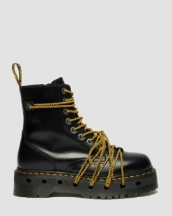 Dr. Martens New And Featured|Boots*Jadon XL Leather Platform Boots in Black Black — Abruzzo Wp