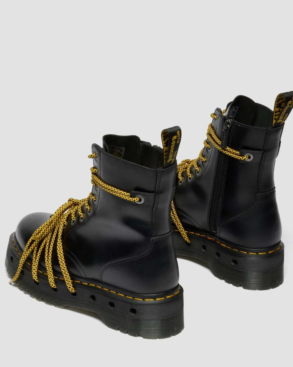 Dr. Martens New And Featured|Boots*Jadon XL Leather Platform Boots in Black Black — Abruzzo Wp