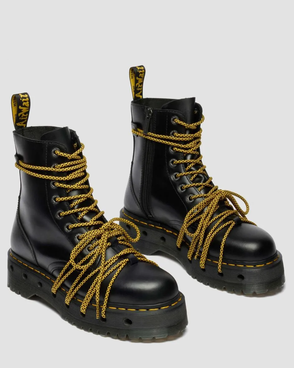 Dr. Martens New And Featured|Boots*Jadon XL Leather Platform Boots in Black Black — Abruzzo Wp
