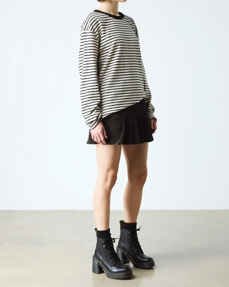 Dr. Martens New And Featured|Heeled Boots*Jesy Sendal Leather Lace Up Flared Heel Boots in Black Black — Sendal