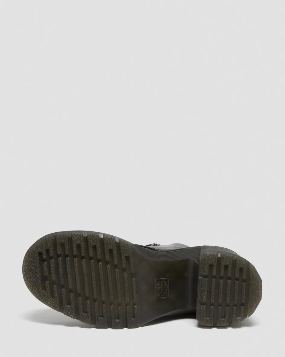 Dr. Martens New And Featured|Heeled Boots*Jesy Sendal Leather Lace Up Flared Heel Boots in Black Black — Sendal