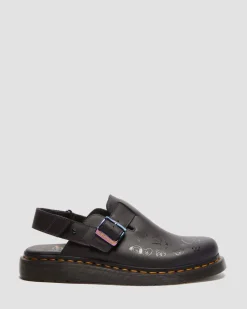 Dr. Martens Mules|Sandals*Jorge II BT21 Leather Slingback Mules in Black Black — Nappa Leather