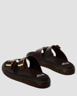 Dr. Martens Slides|New And Featured*Josef Two Strap Atlas Leather Sandals in Charro Charro — Atlas