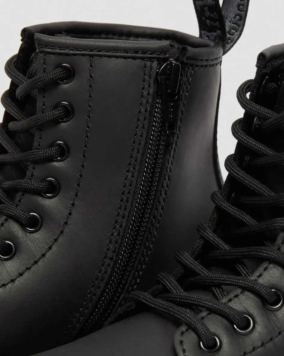 Dr. Martens Junior & 5-7 Years*Junior 1460 Faux Fur Lined Boots in Black Black — Republic Waterproof
