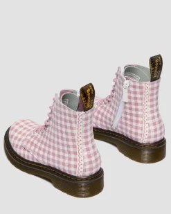 Dr. Martens New And Featured|Junior & 5-7 Years*Junior 1460 Gingham Leather Boots Athena+Gingham Print