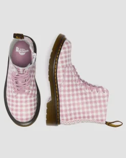 Dr. Martens New And Featured|Junior & 5-7 Years*Junior 1460 Gingham Leather Boots Athena+Gingham Print