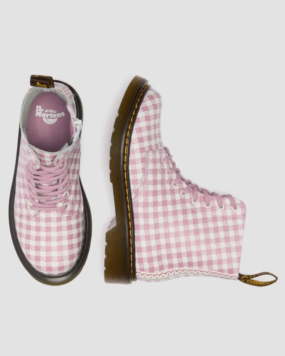 Dr. Martens New And Featured|Junior & 5-7 Years*Junior 1460 Gingham Leather Boots Athena+Gingham Print