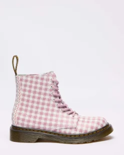 Dr. Martens New And Featured|Junior & 5-7 Years*Junior 1460 Gingham Leather Boots Athena+Gingham Print