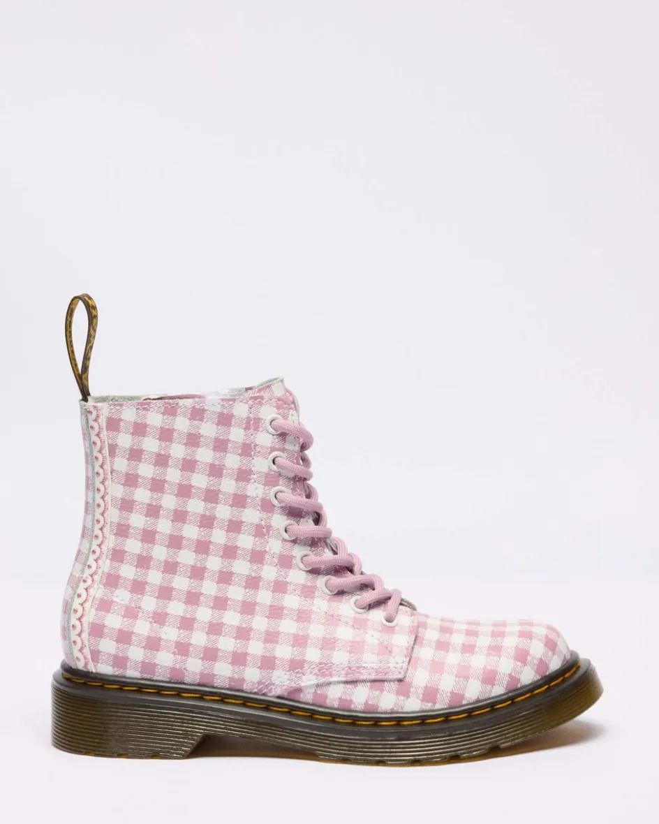 Dr. Martens New And Featured|Junior & 5-7 Years*Junior 1460 Gingham Leather Boots Athena+Gingham Print