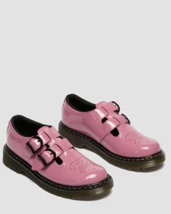 Dr. Martens New And Featured|Junior & 5-7 Years*Junior 8065 Mary Jane Patent Lamper Shoes in Dms Pink DMS PINK — Patent Lamper
