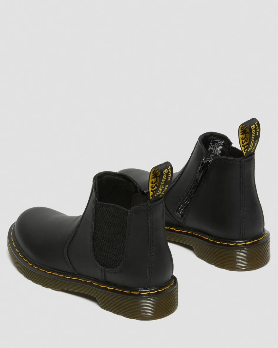 Dr. Martens Junior & 5-7 Years*Junior 2976 Softy T Leather Chelsea Boots in Black Black — Softy T