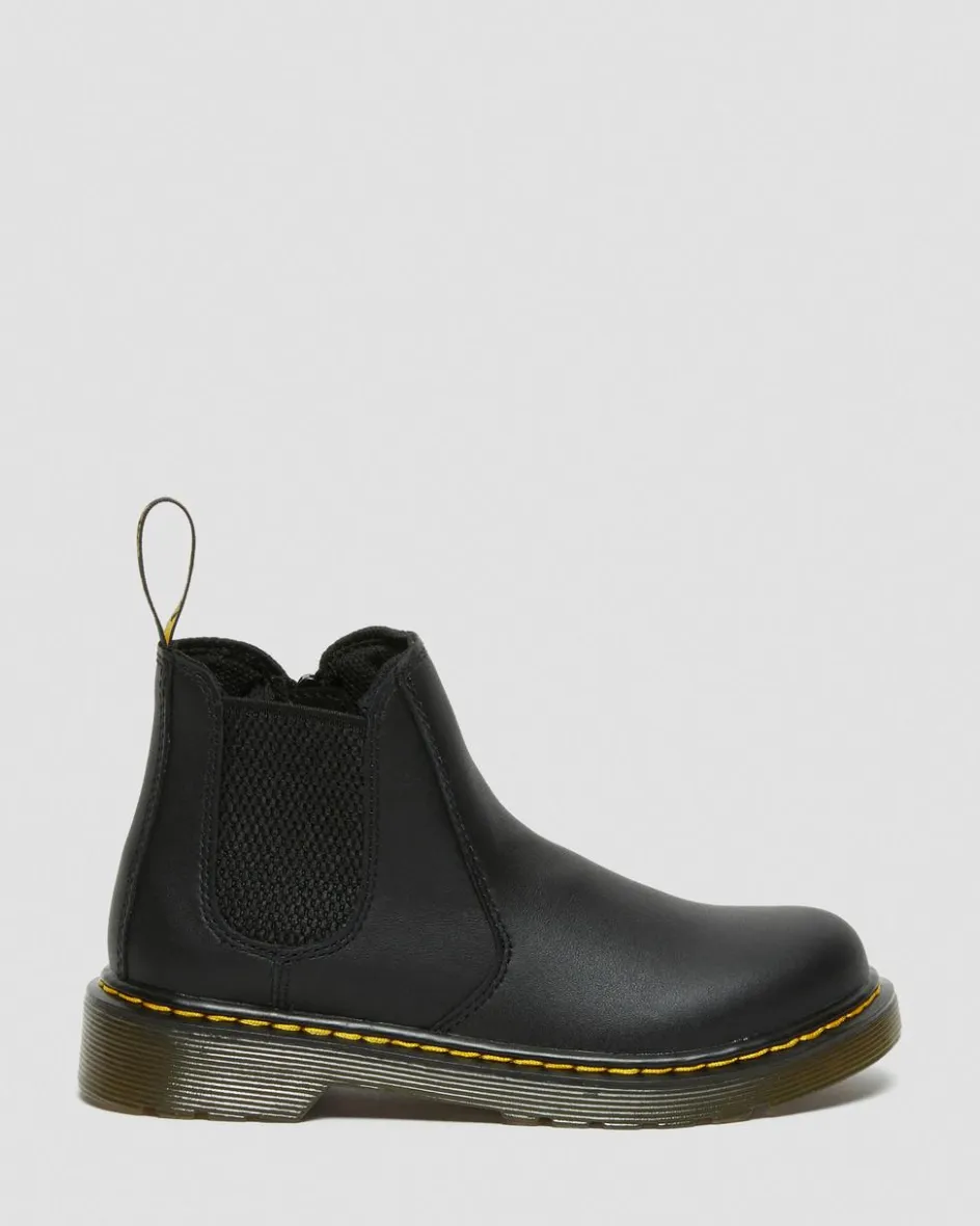 Dr. Martens Junior & 5-7 Years*Junior 2976 Softy T Leather Chelsea Boots in Black Black — Softy T
