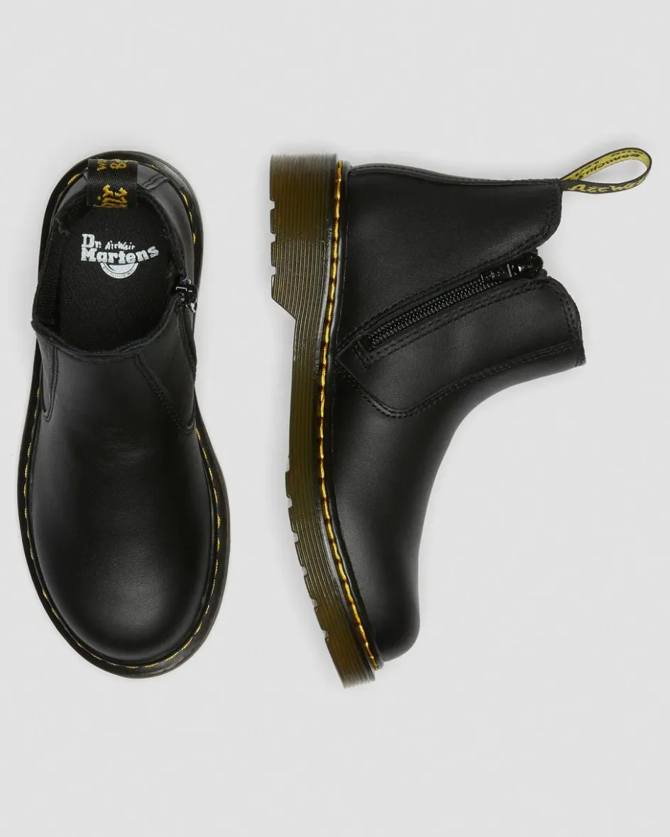 Dr. Martens Junior & 5-7 Years*Junior 2976 Softy T Leather Chelsea Boots in Black Black — Softy T