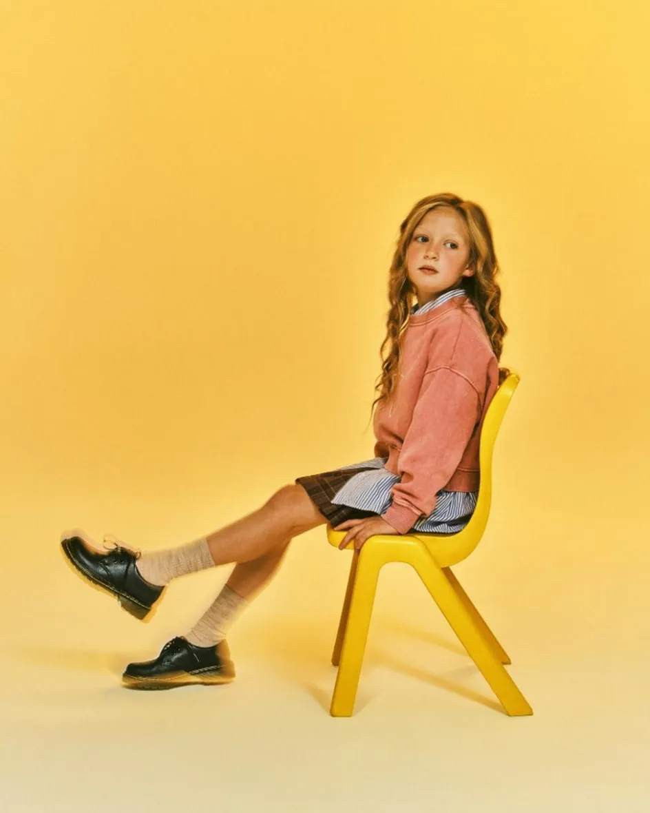 Dr. Martens Junior & 5-7 Years*Junior 1461 Softy T Leather Shoes in Black Black — Softy T