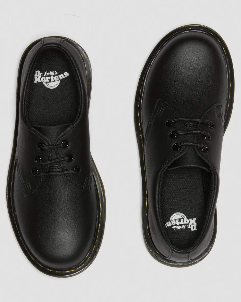 Dr. Martens Junior & 5-7 Years*Junior 1461 Softy T Leather Shoes in Black Black — Softy T