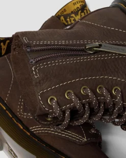 Dr. Martens New And Featured|Junior & 5-7 Years*Junior 1460 Tumbled Nubuck Boots in Dark Brown Dark Brown — Tumbled Nubuck