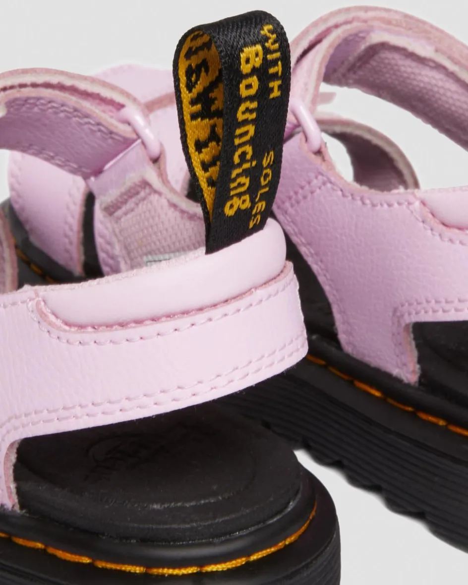 Dr. Martens Junior & 5-7 Years*Junior Klaire Athena Leather Strap Sandals in Pale Pink Pale Pink — Athena