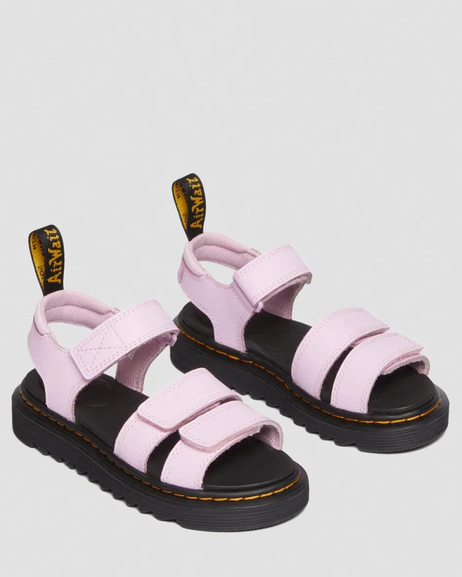 Dr. Martens Junior & 5-7 Years*Junior Klaire Athena Leather Strap Sandals in Pale Pink Pale Pink — Athena