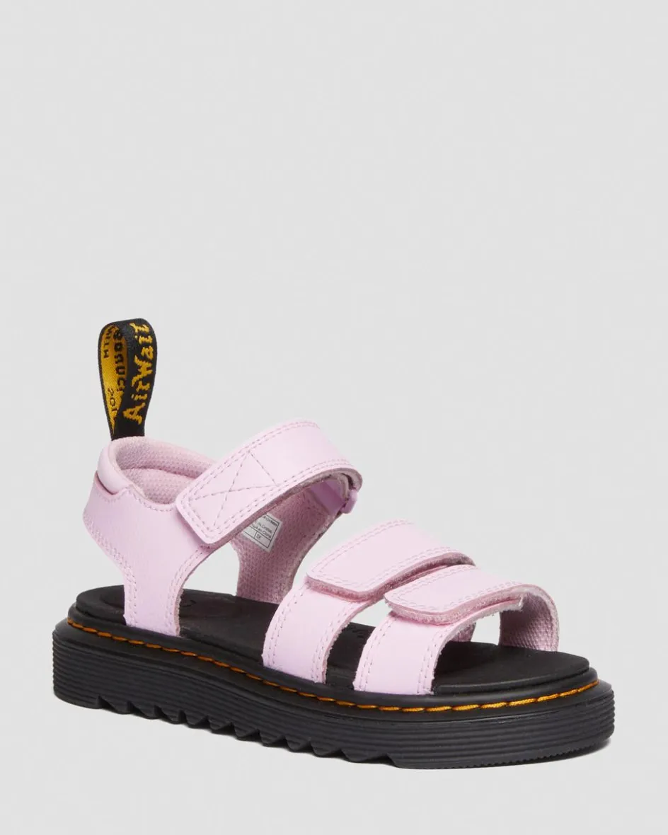 Dr. Martens Junior & 5-7 Years*Junior Klaire Athena Leather Strap Sandals in Pale Pink Pale Pink — Athena
