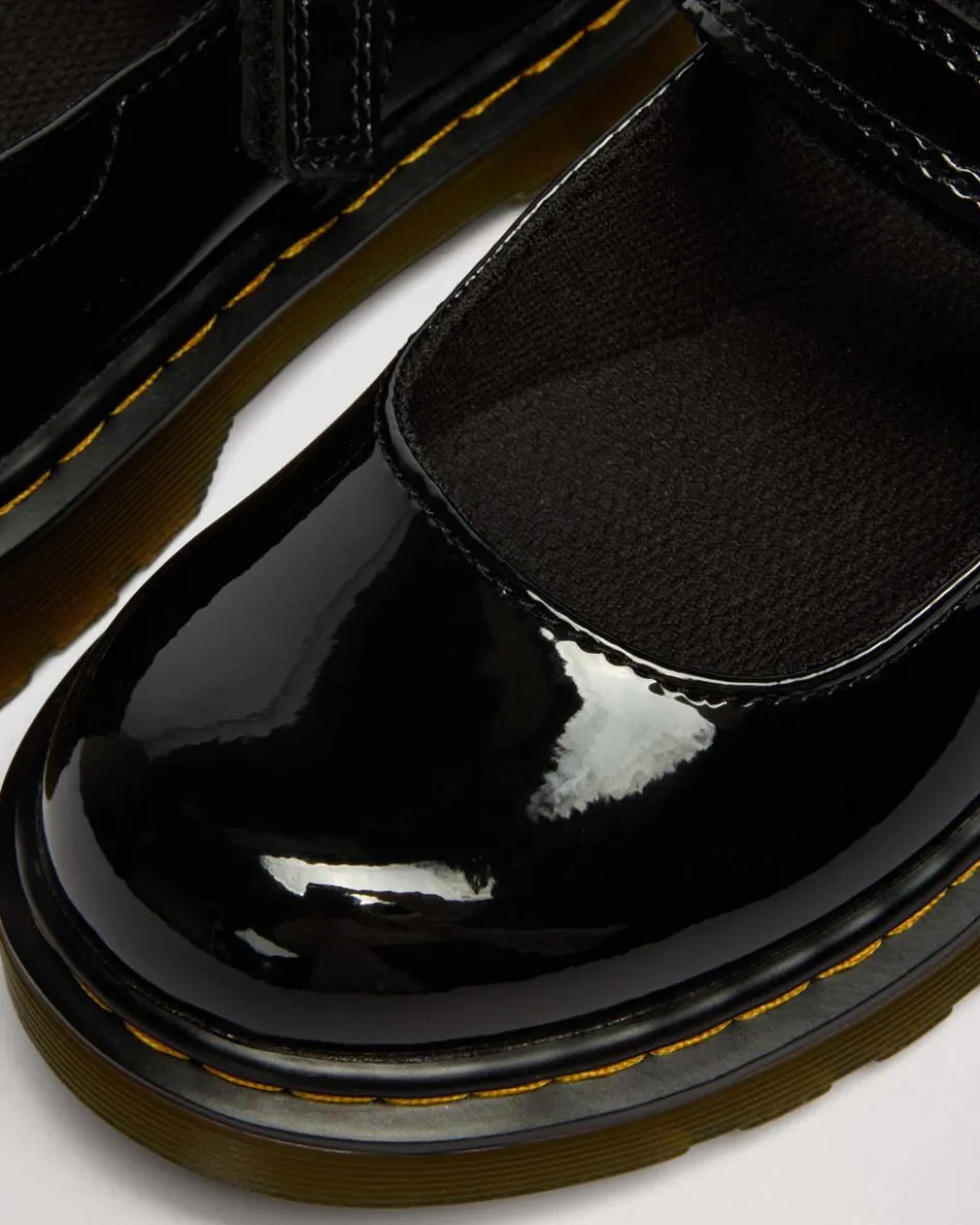 Dr. Martens Shoes|Junior & 5-7 Years*Junior Maccy Patent Leather Mary Jane Shoes in Black Black — Patent Lamper