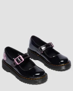 Dr. Martens Junior & 5-7 Years*Junior Mary Jane Bex Patent Lamper Leather Shoes in Black Black — Patent Lamper
