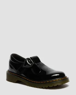 Dr. Martens New And Featured|Junior & 5-7 Years*Junior Polly II Heart Patent Leather Shoes Patent Lamper