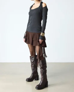Dr. Martens Tall And Knee High Boots|New And Featured*Kasey Kinsley Leather Knee High Heeled Boots in DARK BROWN