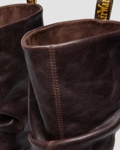 Dr. Martens Tall And Knee High Boots|New And Featured*Kasey Kinsley Leather Knee High Heeled Boots in DARK BROWN