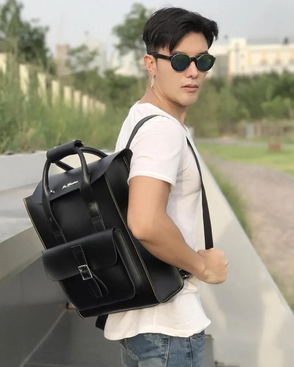 Dr. Martens Accessories|Accessories*Kiev Leather Backpack in Black Black — Kiev & Smooth