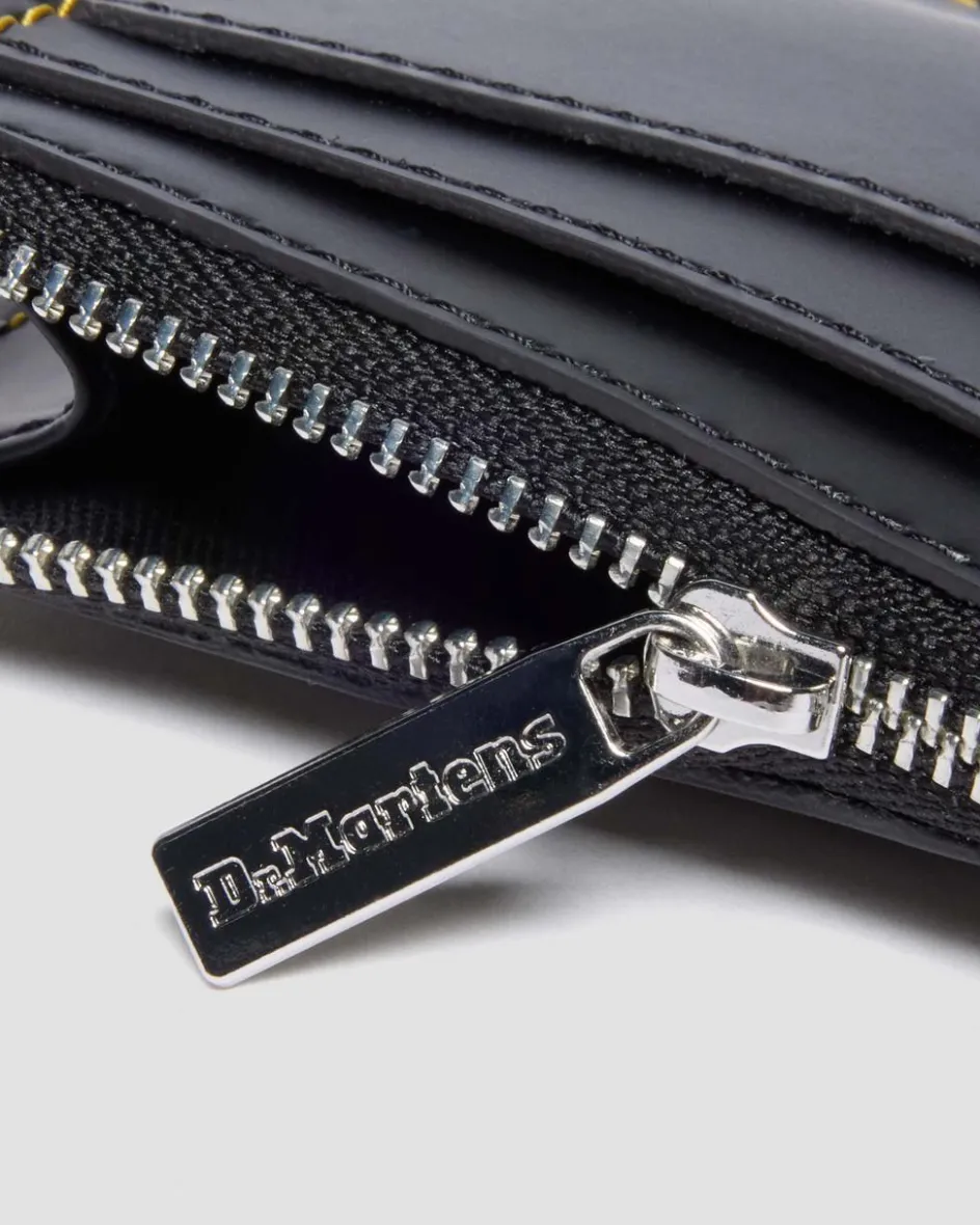 Dr. Martens Accessories|Bags*Kiev Leather Cardholder in Black Black — Kiev