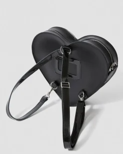 Dr. Martens Accessories|Bags*Kiev Leather Hardware Heart Shaped Bag in Black Black — Kiev
