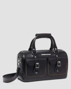 Dr. Martens New And Featured|Accessories*Kiev Leather Top Handle Bag in Black Black — Kiev & Smooth