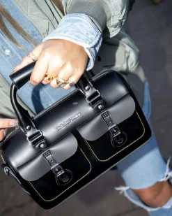 Dr. Martens New And Featured|Accessories*Kiev Leather Top Handle Bag in Black Black — Kiev & Smooth