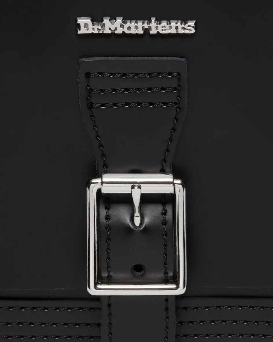 Dr. Martens Last Chance Styles|Last Chance Styles*Leather Vertical Crossbody Bag in Black Black — Kiev & Smooth