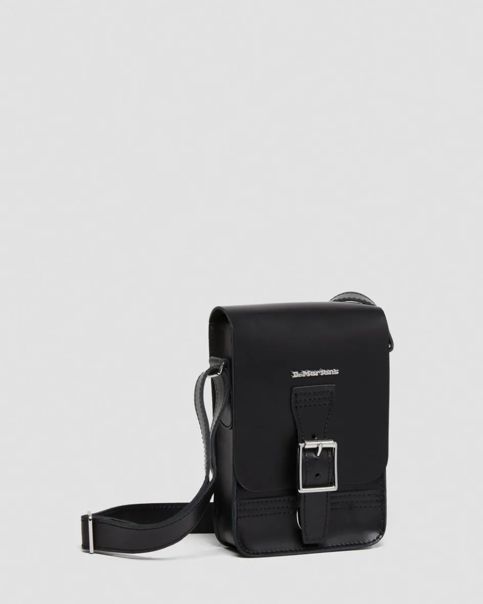 Dr. Martens Last Chance Styles|Last Chance Styles*Leather Vertical Crossbody Bag in Black Black — Kiev & Smooth