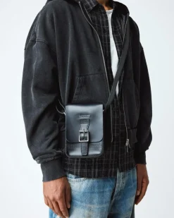 Dr. Martens Last Chance Styles|Last Chance Styles*Leather Vertical Crossbody Bag in Black Black — Kiev & Smooth